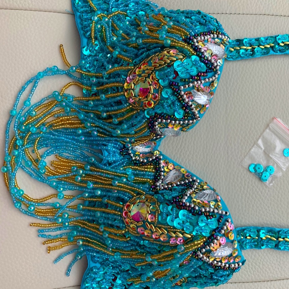 New Belly Dance Costume Beaded Bra